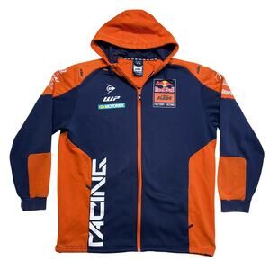 Red Bull KTM Factory Team Racing Jacket 4XL Orange Blue Full Zip Fleece Lined
